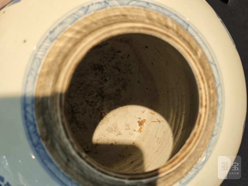 清康熙 青花八卦罐 - 图4